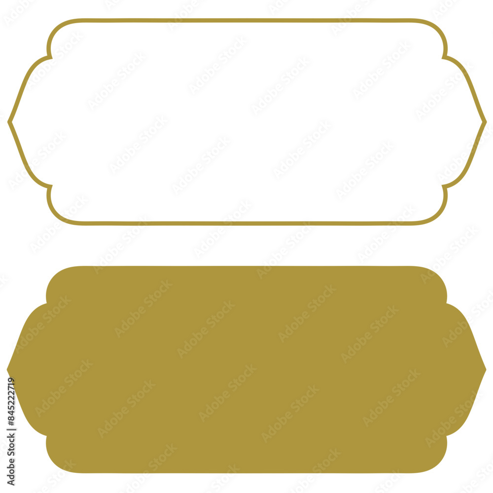 Fototapeta premium Set of Islamic text box elements