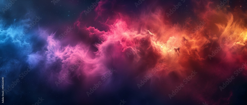 Cosmic multicolored smoke puff cloud design nebula in deep space, vibrant pattern Cosmic multicolored smoke puff cloud design nebula in deep space, vibrant pattern