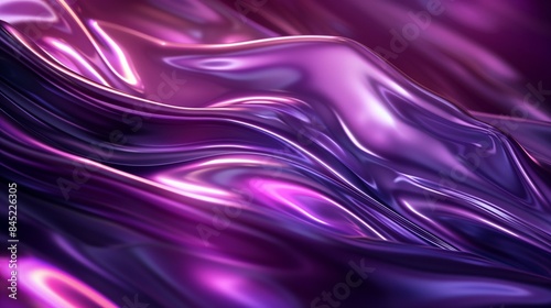 Subtle purple chrome wave background, abstract pearlescent shiny