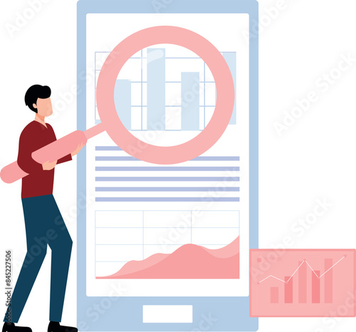 A boy is searching online.