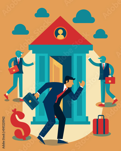 With businesses across all sectors facing extreme financial strain many are looking to their financial institutions for a muchneeded bailout to keep their doors open.. Vector illustration