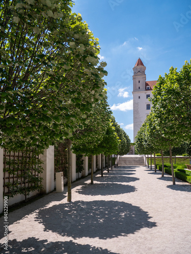 Photography The Baroque Garden at Bratislava Castle is a garden in the grounds of Bratislava Castle, which is supposed to remind of the times of Maria Theresa