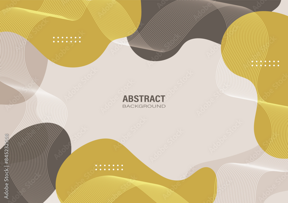 The abstract background of the white wave line and curve has soft movement, and design elements on an earth-toned organic shape hand-drawn background. Vector illustration. The abstract background of the white wave line and curve has soft movement, and design elements on an earth-toned organic shape hand-drawn background. Vector illustration.