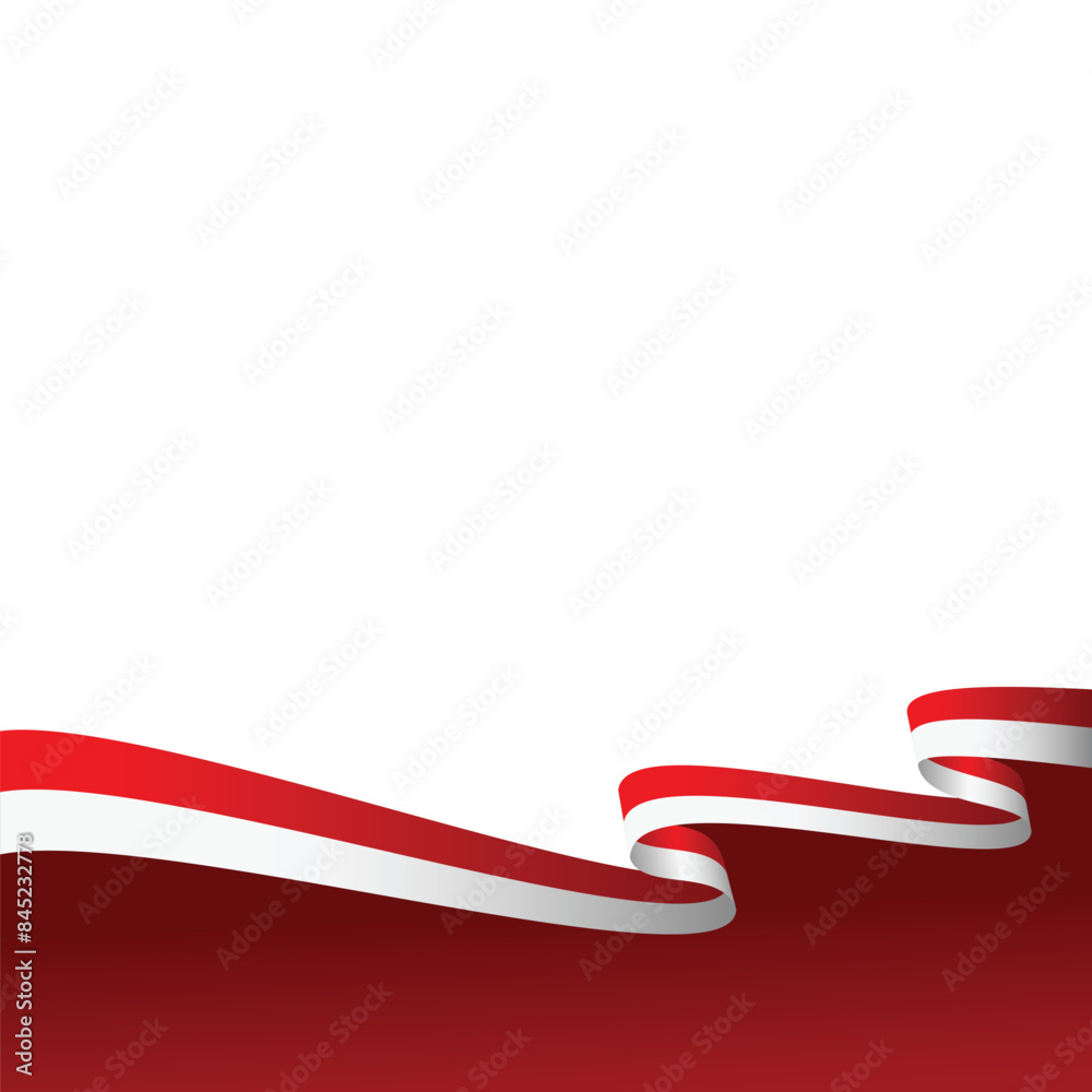 Obraz premium Indonesian Indepedence Day Flag Footer