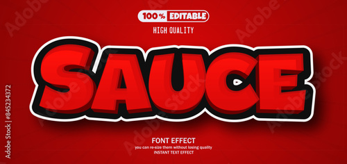 Sauce text effect editable text style.
