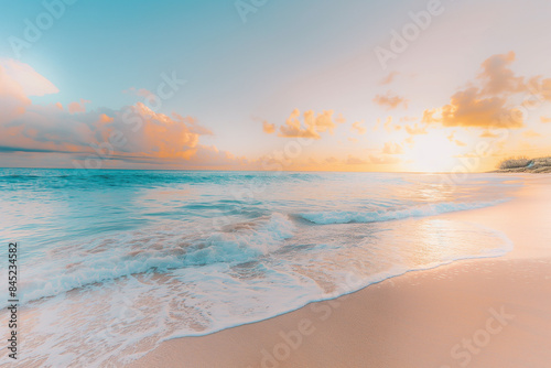 Serene sunset over ocean, f...