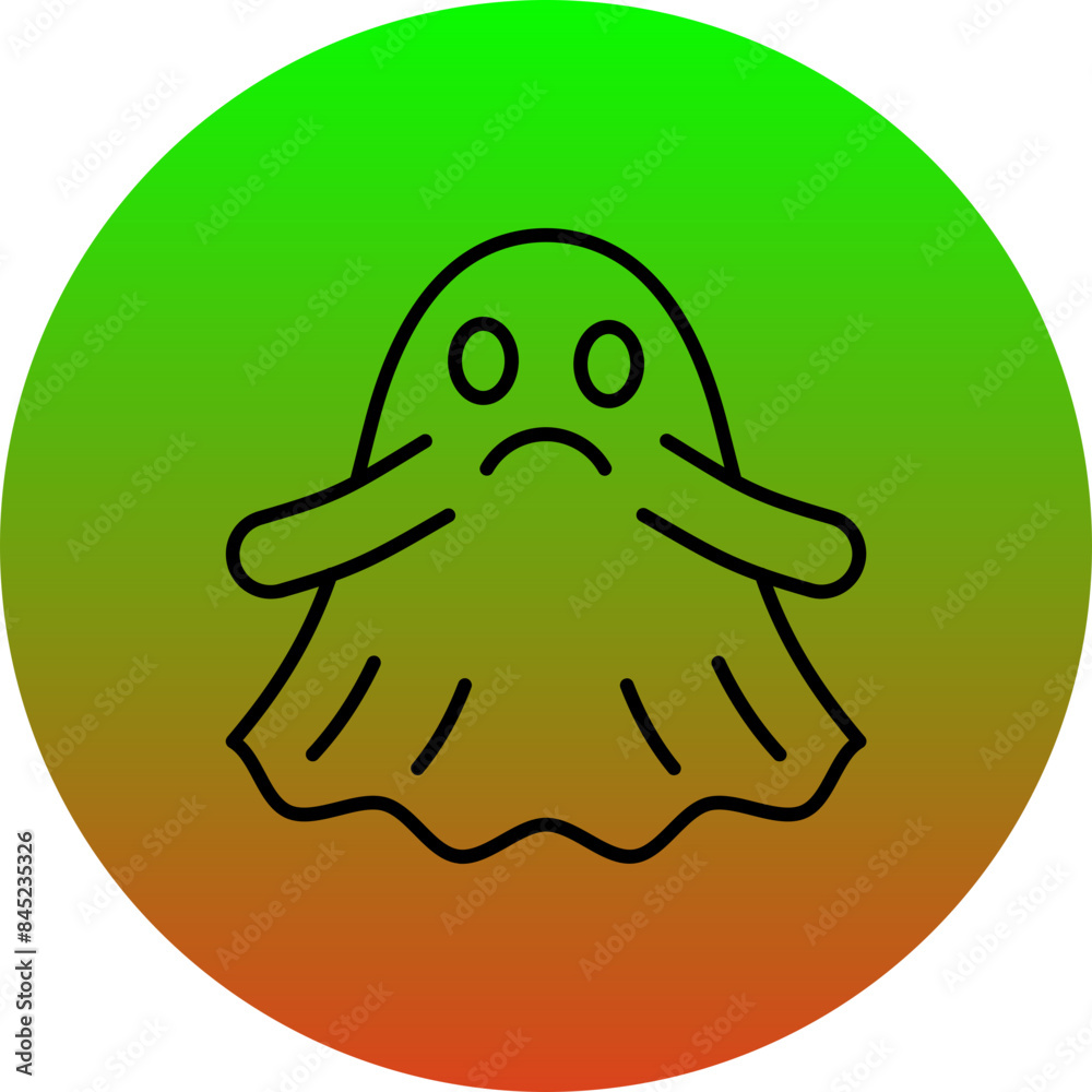 Obraz premium Sad Ghost Icon