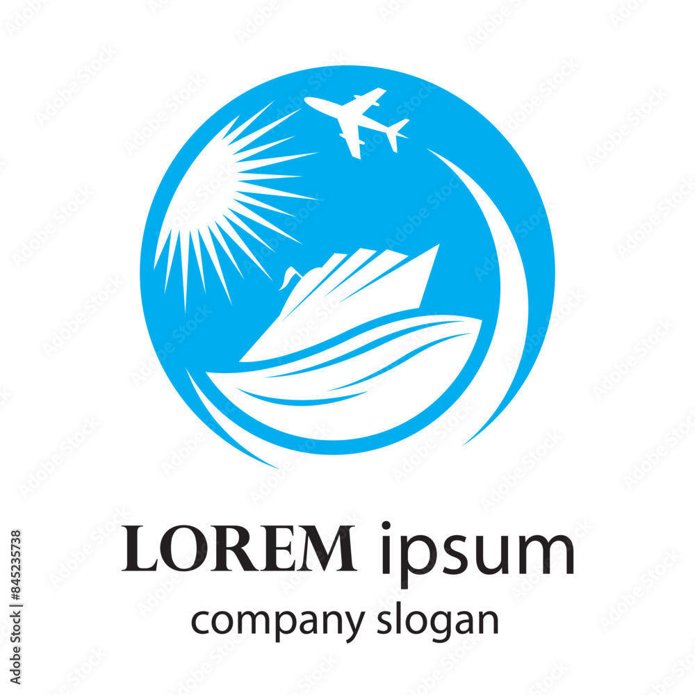 holiday logo design with plane travel holiday logo design with plane travel
