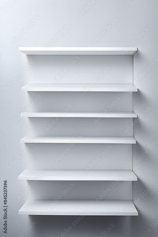 White empty shelf White empty shelf