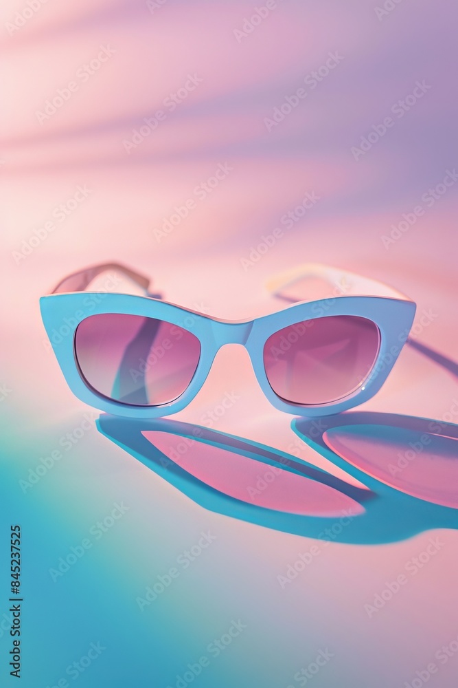 Photo of a white sunglasses, gradient background, pastel colors, holographic colors, moderm aesthetic. Photo of a white sunglasses, gradient background, pastel colors, holographic colors, moderm aesthetic.