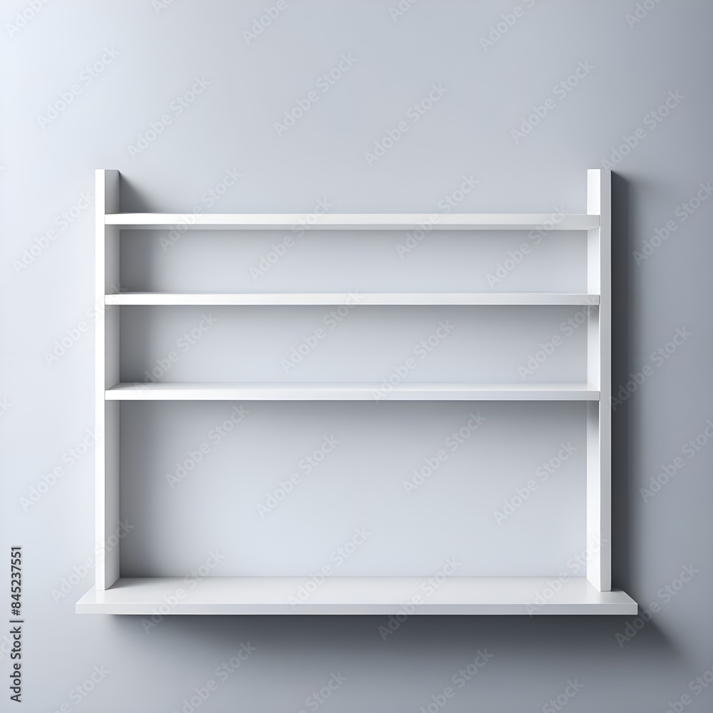 White empty shelf White empty shelf