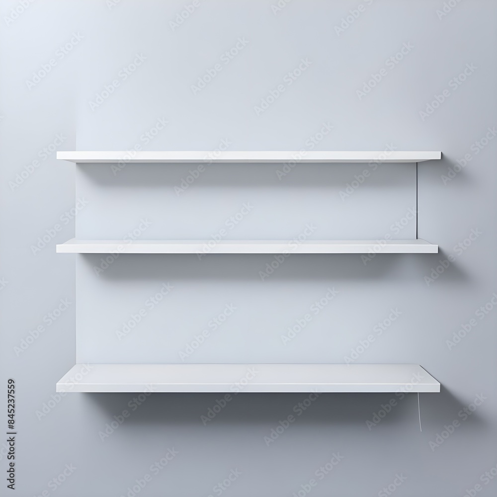 White empty shelf White empty shelf