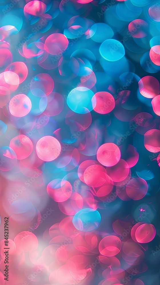 Explosive Red and Blue Fireworks Display Night Sky Explosive Red and Blue Fireworks Display Night Sky