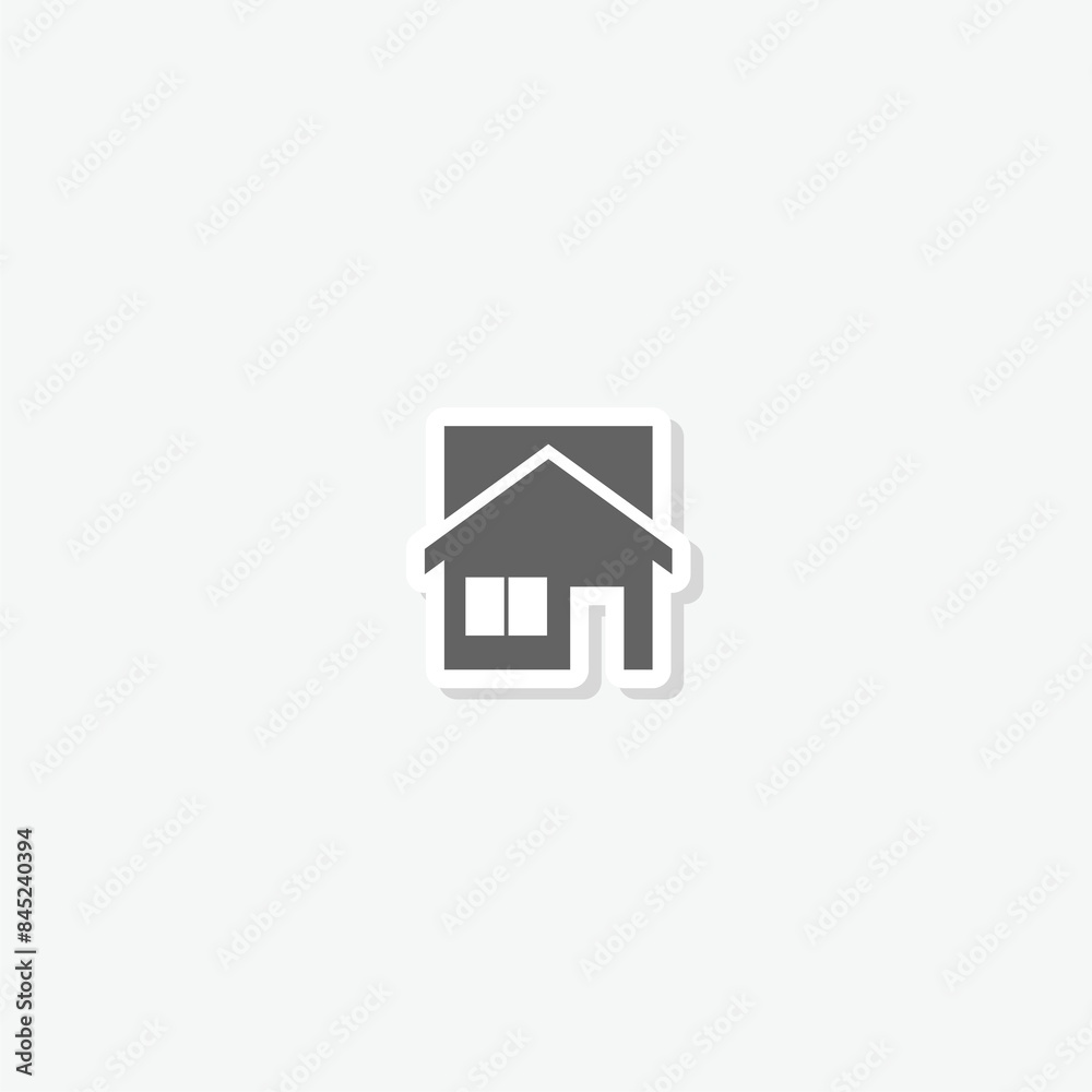 House logo sticker isolated on gray background House logo sticker isolated on gray background