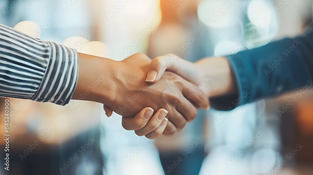 bussines handshake hands as a gesture of welcome to a new employee for the company bussines handshake hands as a gesture of welcome to a new employee for the company