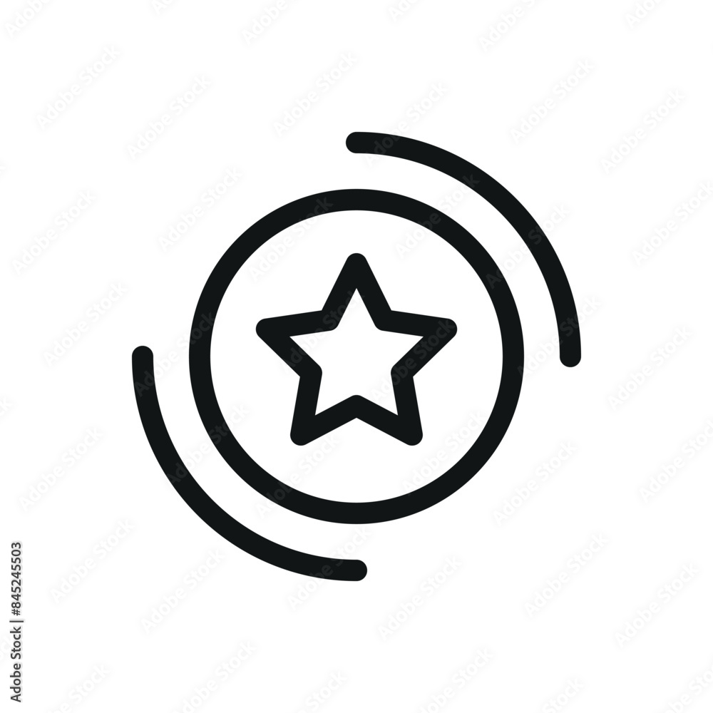 Reward point isolated icon, gold coin with star vector symbol with editable stroke Reward point isolated icon, gold coin with star vector symbol with editable stroke