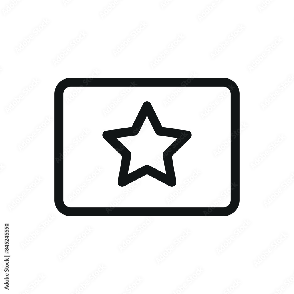 Loyalty card isolated icon, membership card with star vector symbol with editable stroke Loyalty card isolated icon, membership card with star vector symbol with editable stroke