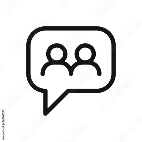 Tell friends isolated icon, invite friends vector symbol with editable stroke