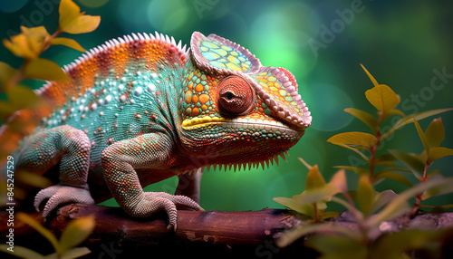 Colorful Chameleon in Vibrant Detail