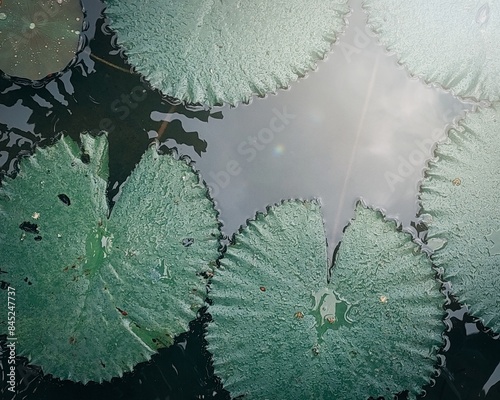 lotus leaves in the pond