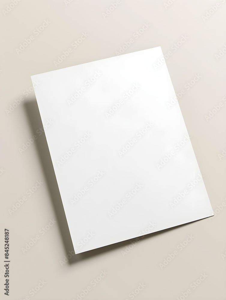 Realistic blank US letter flyer brochure for mockup. Paper or poster illustration with shadow overlay. 3D Render Realistic blank US letter flyer brochure for mockup. Paper or poster illustration with shadow overlay. 3D Render
