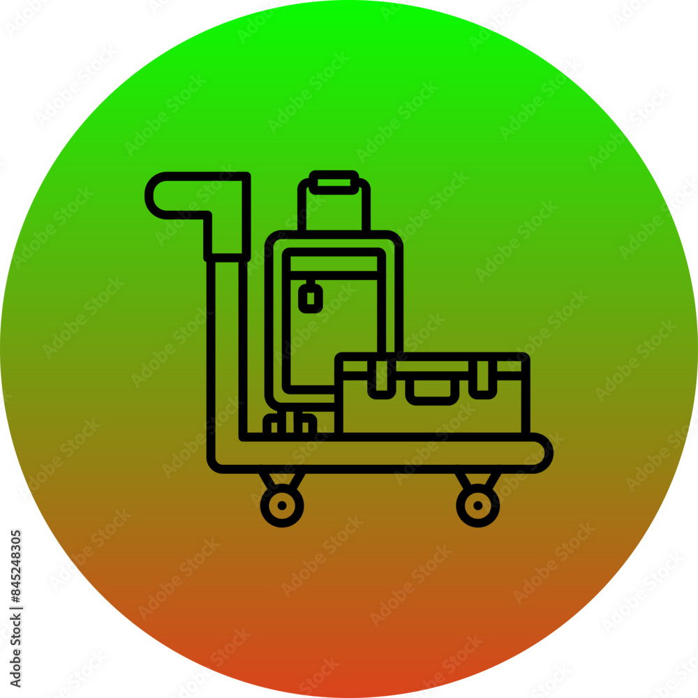 Luggage cart Icon Luggage cart Icon