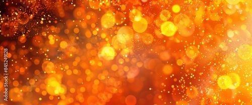 Abstract Isolated Blurred Festive Lights In Yellow And Orange Create A Bokeh Effect, Adding A Touch Of Whimsy And Celebration To The Holiday Season