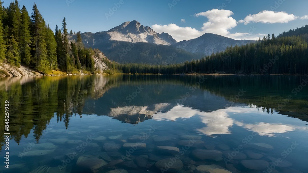 reflection of lake in yosemite