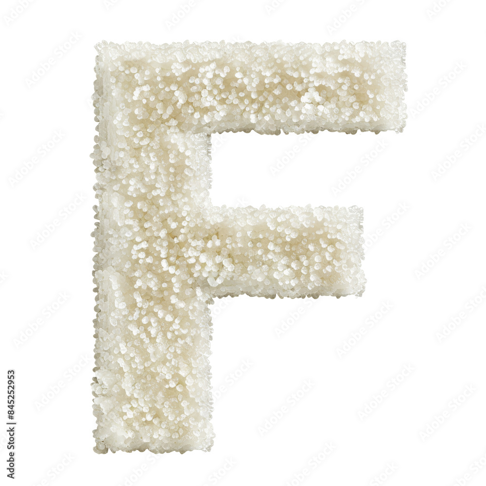 Sugar Letter F Isolated on Transparent or White Background, PNG Sugar Letter F Isolated on Transparent or White Background, PNG