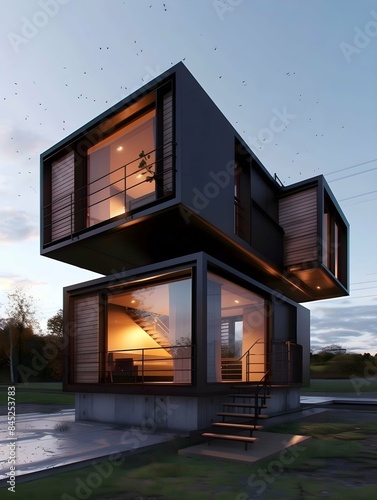 Modular homes exterior designs of modern architecture 