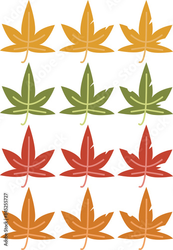 autumn leaves seamless pattern