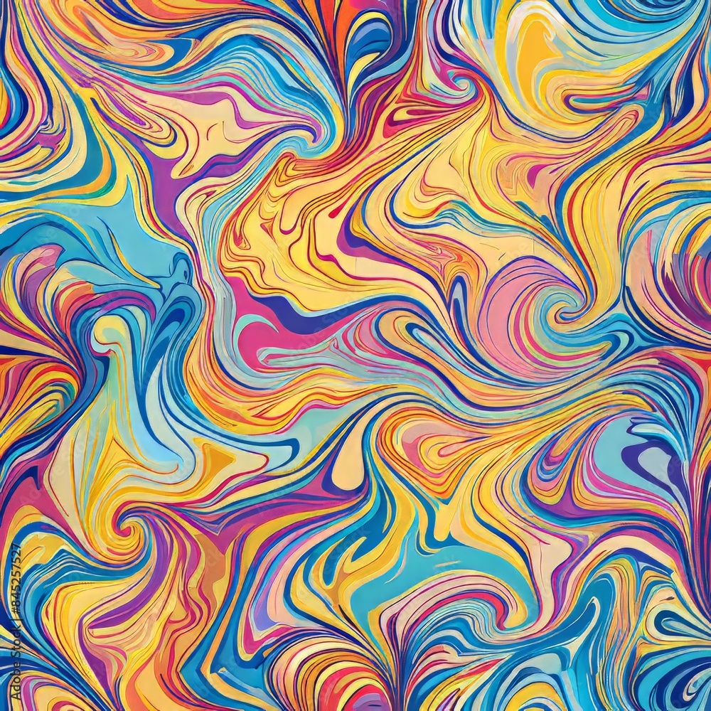 Seamless pattern of rainbow liquid marble with a spectrum of blended colors, Generative AI Seamless pattern of rainbow liquid marble with a spectrum of blended colors, Generative AI