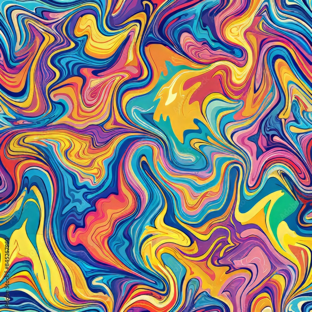 Seamless pattern of rainbow liquid marble with a spectrum of blended colors, Generative AI Seamless pattern of rainbow liquid marble with a spectrum of blended colors, Generative AI