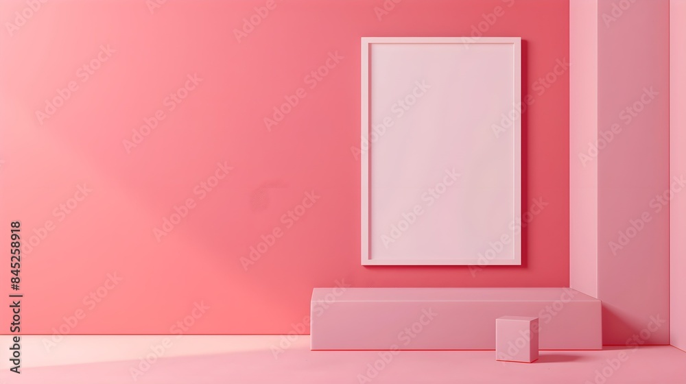Minimalistic bright aesthetic ad advertising mockup with blank white empty paper frame board billboard Sign template with copy space for text, indoor announcement promotion concept Minimalistic bright aesthetic ad advertising mockup with blank white empty paper frame board billboard Sign template with copy space for text, indoor announcement promotion concept
