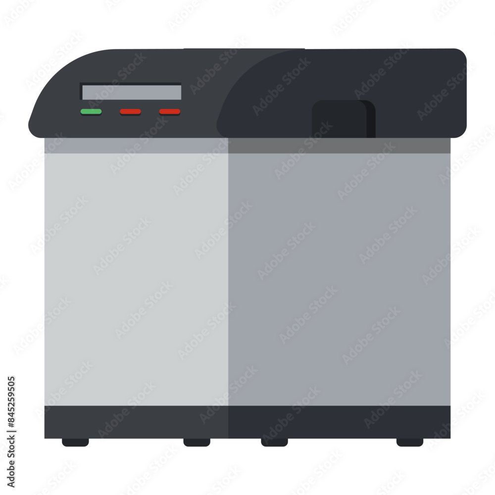 Bread baking machine vector cartoon illustration isolated on a white background. Bread baking machine vector cartoon illustration isolated on a white background.