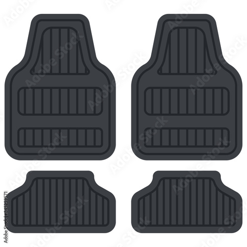 Auto rag liners vector cartoon illustration isolated on a white background.