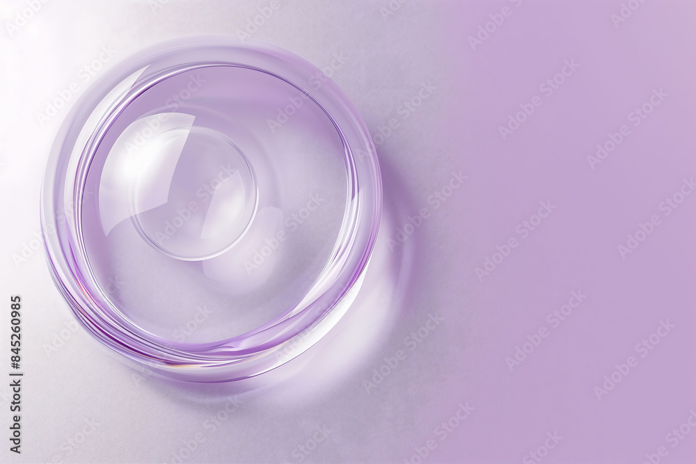 Circle shape in glass effect on purple color background for product presentation. Circle shape in glass effect on purple color background for product presentation.