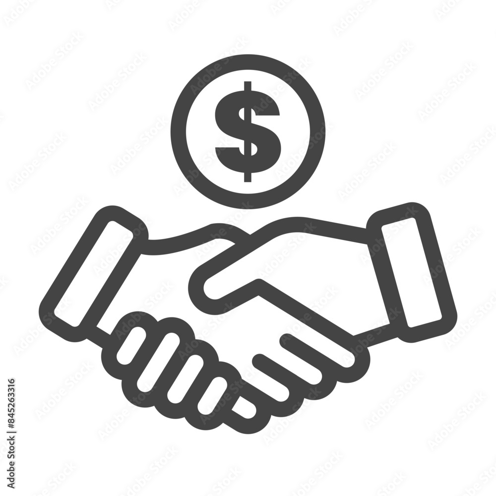 Sales deal in marketing icon outline style Sales deal in marketing icon outline style