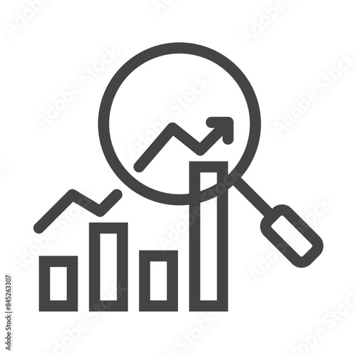 Analysis in marketing icon outline style