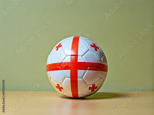 football ball with georgian flag , euro 2024 championship