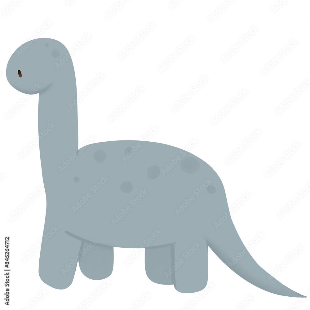 Fototapeta premium a cartoon dinosaur with a long neck and a small head