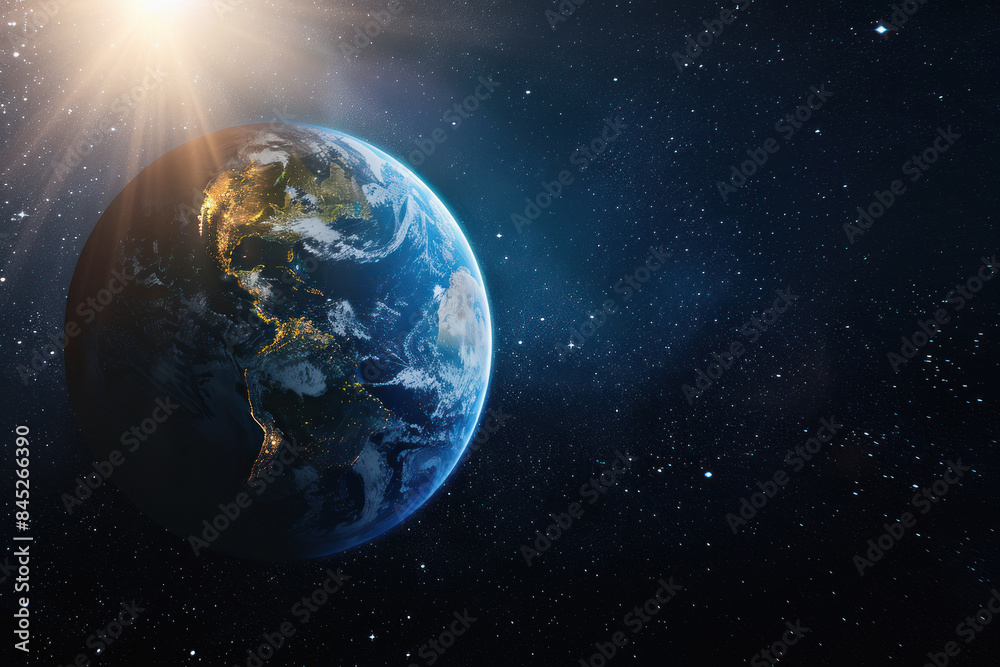 Obraz premium Planet earth in outer space