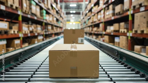 Wallpaper Mural Automated warehouse processes showcasing the efficient flow of online order fulfillment from inventory storage and management to packaging shipping and final delivery to the customer Torontodigital.ca