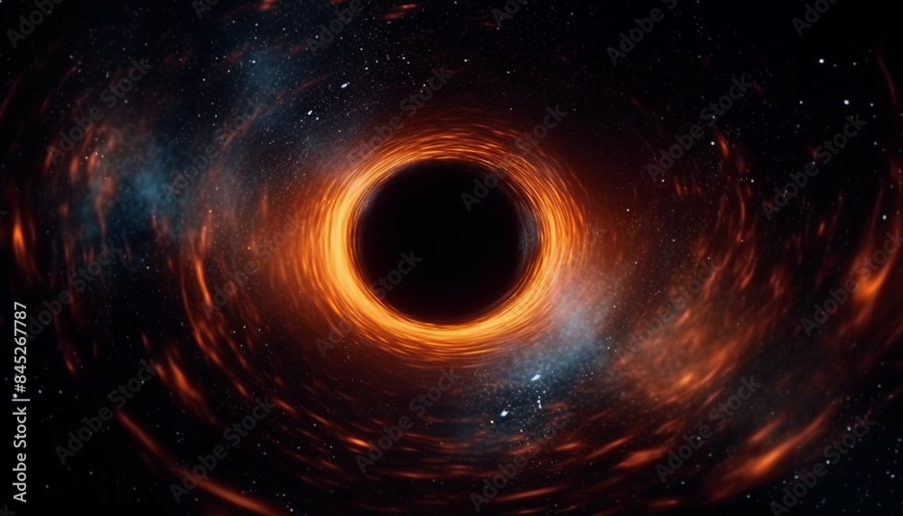 Exploding star creates abstract galaxy in deep space illustration generated by AI Exploding star creates abstract galaxy in deep space illustration generated by AI