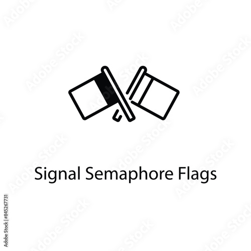 Signal Semaphore Flags vector icon