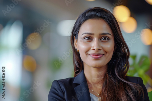 close up of young indian businesswoman