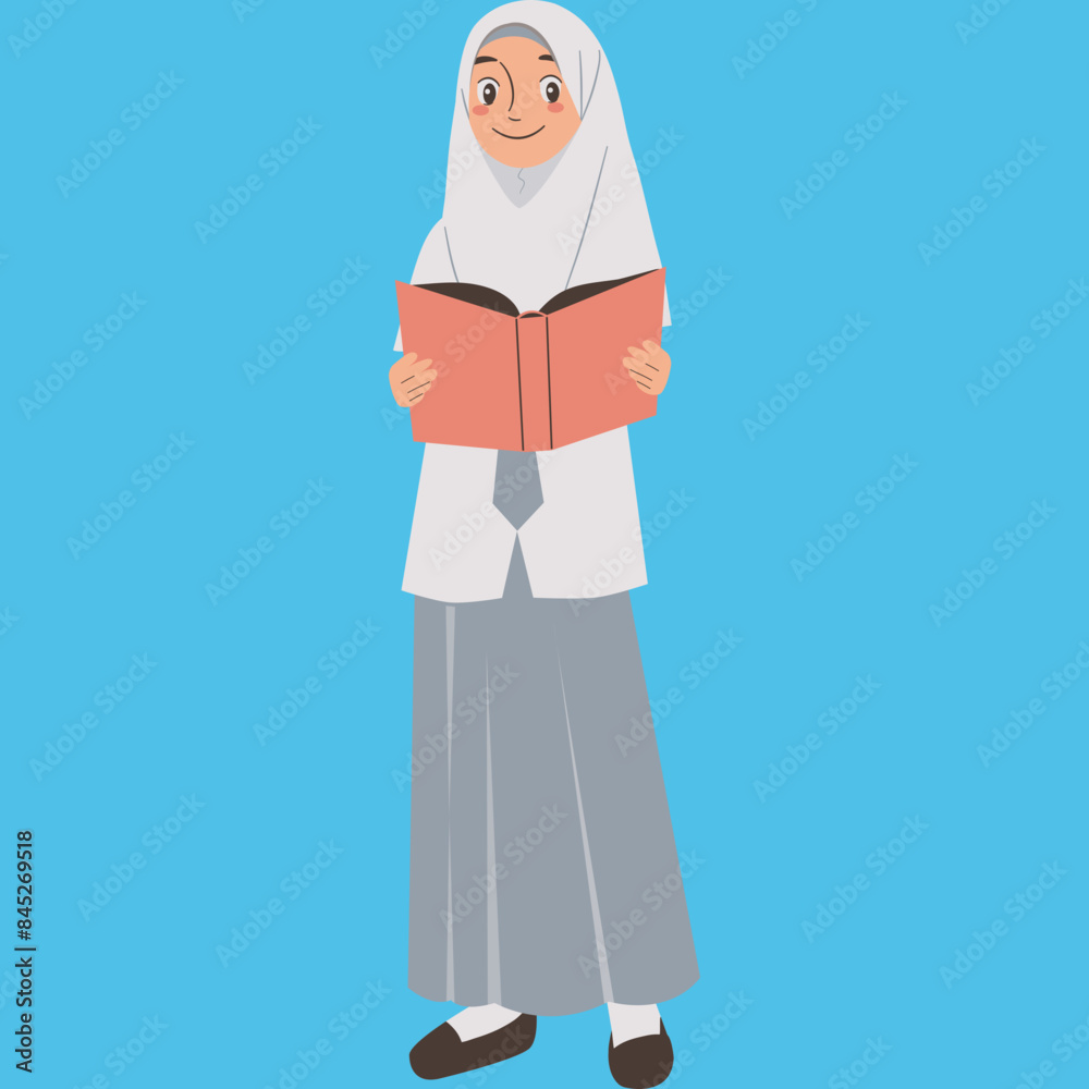 Indonesian senior high school student illustration Indonesian senior high school student illustration