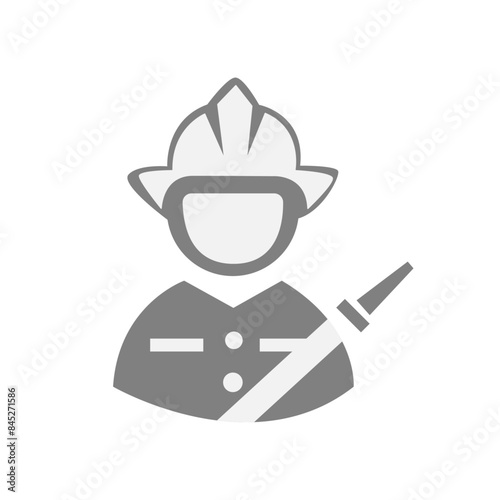 Vector flat illustration in grayscale. Avatar, user profile, person icon, gender neutral silhouette, profile picture. Suitable for social media profiles, icons, screensavers and as a template.