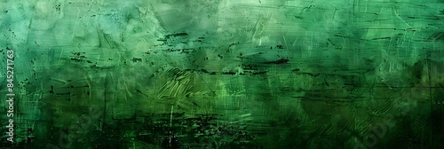 Green abstract grunge texture panoramic background