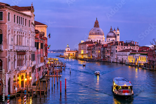 Italy, Veneto, Venice, Grand Canal at dusk